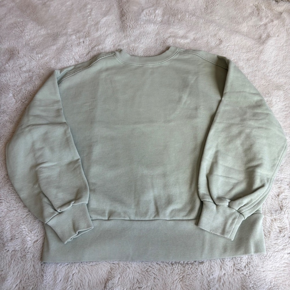 Everlane Sweatshirt Womens S Sage Green Good Organic Cotton Crewneck Relaxed